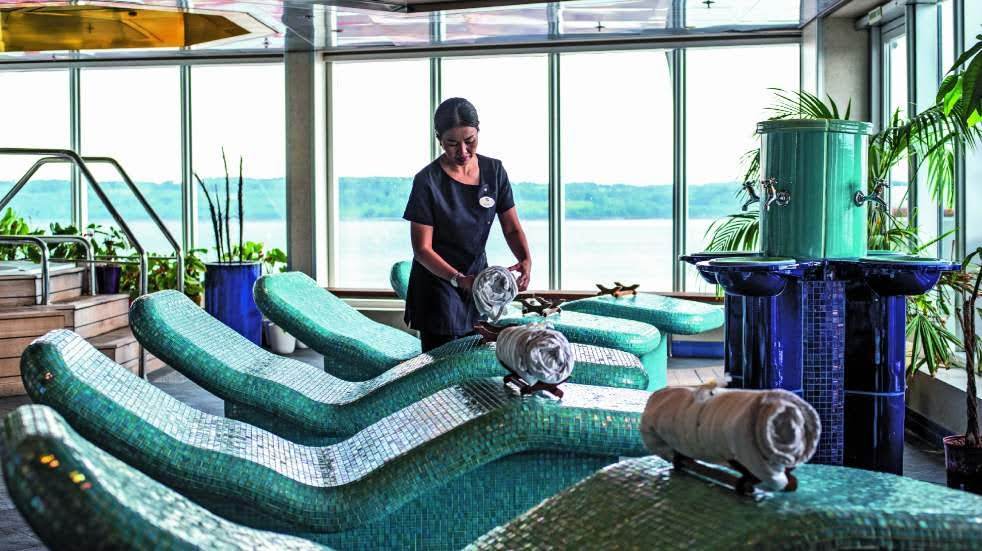 Spa worker aboard a Fred Olsen cruise ship